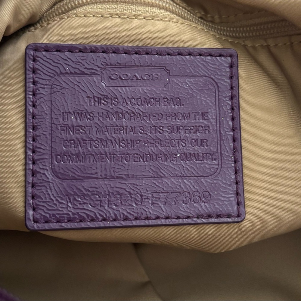 COACH Getaway Nylon Shoulder Bag Rich purple - Picture 9 of 14